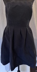 Rebecca Taylor Strapless Woman Dress Elastic Back Zipper Faded Navy Blue Size 8
