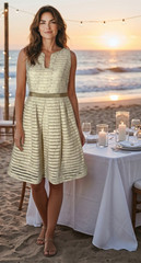Anthropologie Cream High Tea Mesh Floral Cocktail Dress by Leifsdottir Sz 2 $228