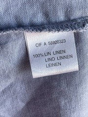 Linen Woman’s Light Blue Wrapped Dress Size 14 France (XS) New No tags