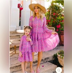 Ivy City Co Lydia Dress in Pink XL NWT Floral long sleeve sundress cottagecore