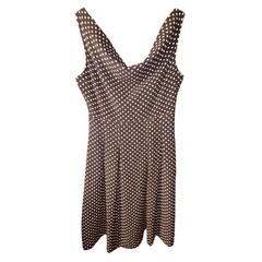 Polka Dot Fit & Flare Dress Black White Classic Size 6 Pinup Rockabilly Retro
