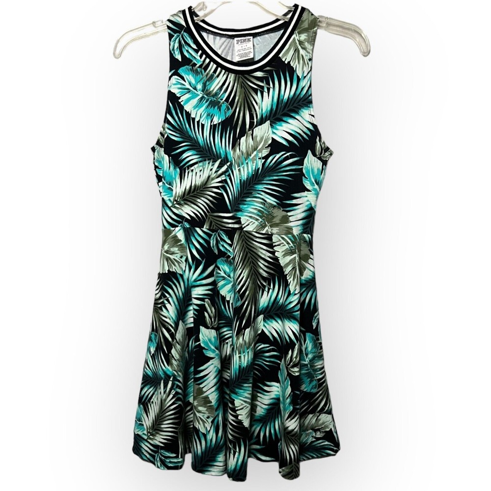 Victoria&rsquo;s Secret PINK Women&rsquo;s Green Black Tropical Leaves Sporty Dress Size S