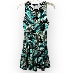 Victoria&rsquo;s Secret PINK Women&rsquo;s Green Black Tropical Leaves Sporty Dress Size S