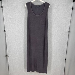 Barefoot Dreams CozyChic Ultra Lite Knit Maxi Dress Size L Gray Lounge Soft Girl