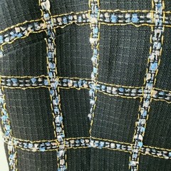 Jason Wu Black & Gold Tweed Plaid Mini Sheath Dress – Size XS