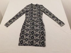 Divided H&M Dress Women&rsquo;s Size 4 Sexy Faux Snakeskin New Cutout Back Party K383