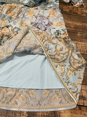 NWT Soft Surrounding Gilded Baroque M Blue Multi Floral Bohemian Beaded Resort