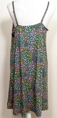 Lands&rsquo; End Womens M Multicolor Floral Strappy Sleeveless Slip Dress Knee