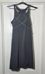 Prana Barton Athletic Dress Size XS Poly/Spandex Gray Shelf Bra Zip Pockets