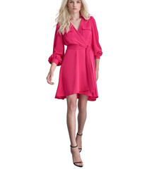 DKNY Women&rsquo;s Balloon-Sleeve Faux-Wrap Dress MSRP $139