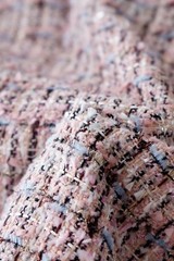 Self-Portrait Tweed Patchwork Pleated fabric chiffon Sleeveless Dresses Belts