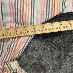 GAP Womens Multi Color Striped Linen Blend V-Neck Tiered Midi Dress Size 0
