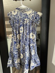 Umgee Dress Bohemian Boho Hippie Gypsy Floral Size Small Flutter Sleeve