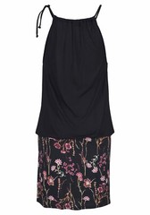 Fashion new women&rsquo;s summer flower sleeveless beach skirt solid color vest skirt