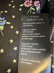 Topshop Floral Hearts Stars Ruffle Mini Dress Sleeves Travel Wedding