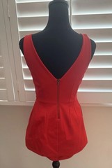 NWT Banana Republic Red Tulip Hem Cocktail Dress XS Pockets Sleeveless Mini