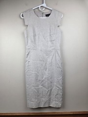J. Crew Linen Flax Resume Dress Stretch Size 2 Business Career Work Office