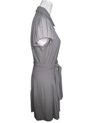Perceptions New York Pleated Peter Pan Button Front Waist Belt Fit Flare Sz 12