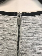 Athleta Black Heathered Gray Two Tone City Scape Ponte Knit Sheath Dress Small