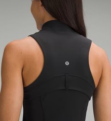 LULULEMON Define Black Sleeveless Mock Neck 1/4 Zip Athletic Sport Dress Size 12