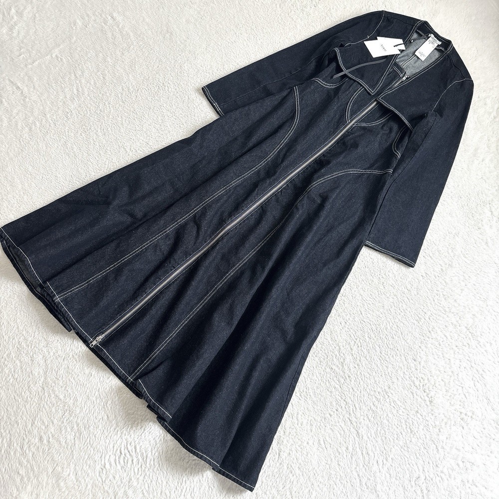 Ameri VINTAGE Japan BOLERO SET DENIM DRESS S Blue Denim Jacket Dress Set New