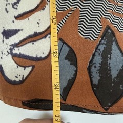 Lush brown/tan/navy floral/leaf pattern spaghetti strap dress size S polyester