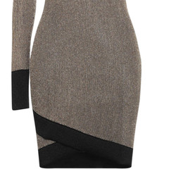 JUST CAVALLI Jumper Dress Pencil Metallic Gold Black Dress Size 44 – RP £497.00