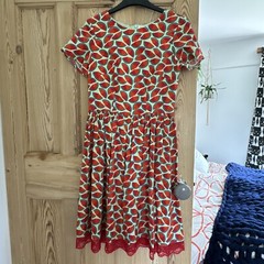 Unique Handmade Retro Vintage Style Watermelon Summer Dress. 1950s/60s. UK 10 🍉