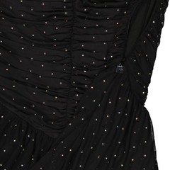 Rotate Rhinestone-Embellished Ruffle Mesh Mini Dress