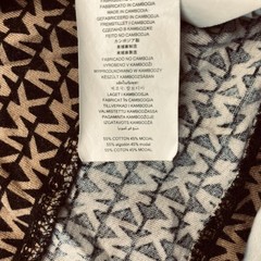 Michael Kors Monogram Long Sleeve Sweater Dress Women&rsquo;s Medium Brown Beige 9910