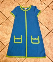 NWOT Lilly Pulitzer Marie Flutter Blue Mod Colorblock Sweater Dress