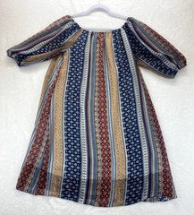 L Love Dress Womens Size Medium M Bohemian Peasant Sheer Dress with Lining