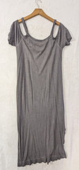 Anthropologie Cloth & Stone Midi Dress S Gray Acid Wash Cold Shoulder Minimilast