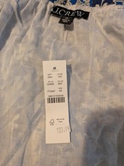 Cotton Voile Ruffle-trim Shift Dress In Cobalt Floral Women&rsquo;s XS NWT