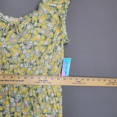 Derek Heart Summer Dress Womens Juniors XL Yellow Floral Soft Sleeveless New