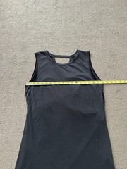 Rachel Roy sleeveless dark grey dress twisted-back Size M lightweight fabric