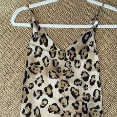 PQ REVOLVE $159 Amelia Leopard Slip Dress XS-S EUC