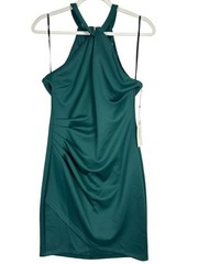 Siena Halter Neck Bodycon Mini Dress Mini Solid Halter Size 10 Green NWT