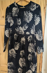 Whistles size 14 Navy & Grey flower print smart / formal dress