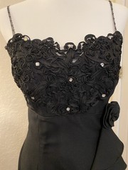 Vintage Roberta Y2K Women&rsquo;s Black Lacy Dress Size 9/10 Whimsigoth HOCO Gala Glam