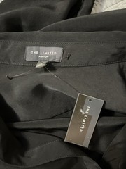 NWT Limited Size Large Black Shift Ashton Dress Roll Tab Sleeves
