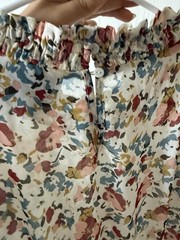 Hayden Floral Chiffon Smocked High Neck Puff Sleeve Midi Dress L H7636