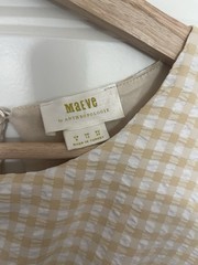 Maeve Ruched Gingham Dress