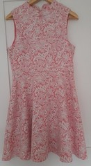 Ladies Summer Dress Size 12. Apricot/peach colour. Chinese style neckline.