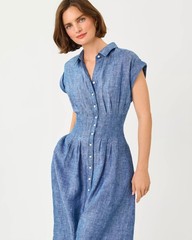 Lilly Pulitzer Tonya Linen Midi Shirtdress, All Size.