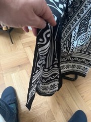 lovely HASLEMERE COLLECTIONS ladies long cotton black multiprint kaftan one size