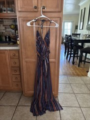 Cupshe Sunset Colors Striped Maxi Dress