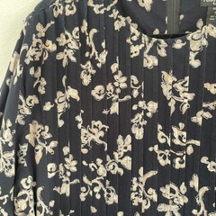 Positive Attitude Floral Print Women Dress Pleated Long Sleeve Career Casual 16