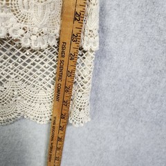 American Eagle Crochet Slip Tank Dress Sz M White Boho Festival Y2K VTG