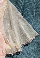 Nataya Retro 1910s 20s Edwardian Replica Pink Nude Embroidered Mesh Summer Dress